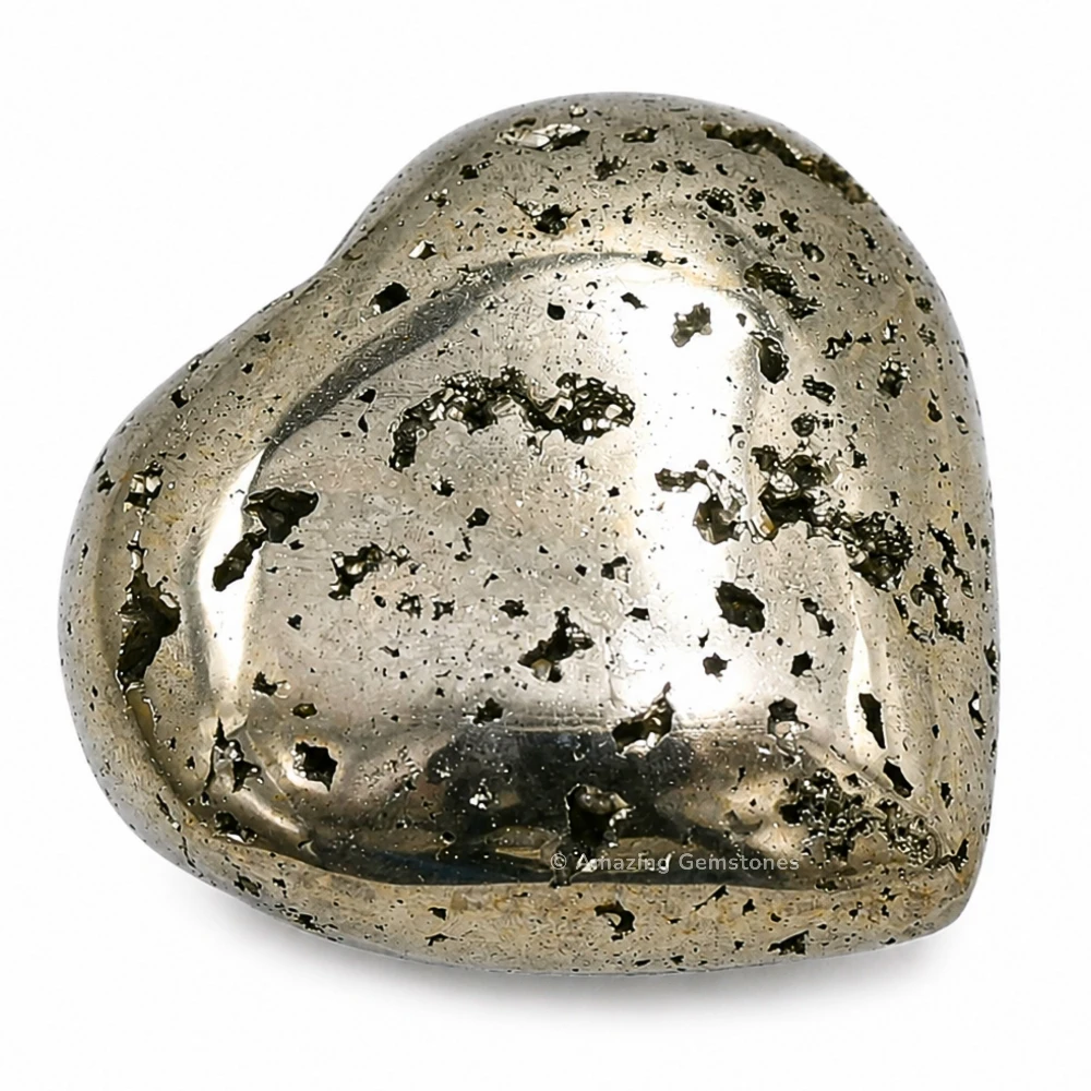 Raw Pyrite Heart