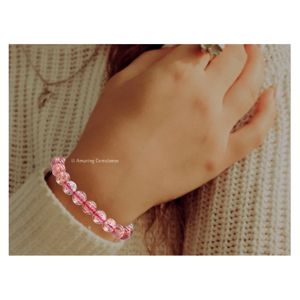 Strawberry Quartz Bracelet (Stretchable)