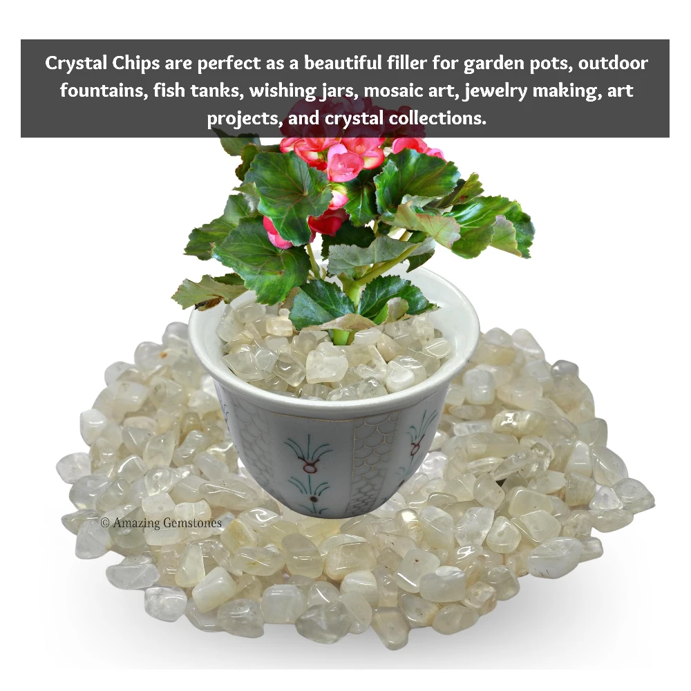White Moonstone Chips - Pre Drilled