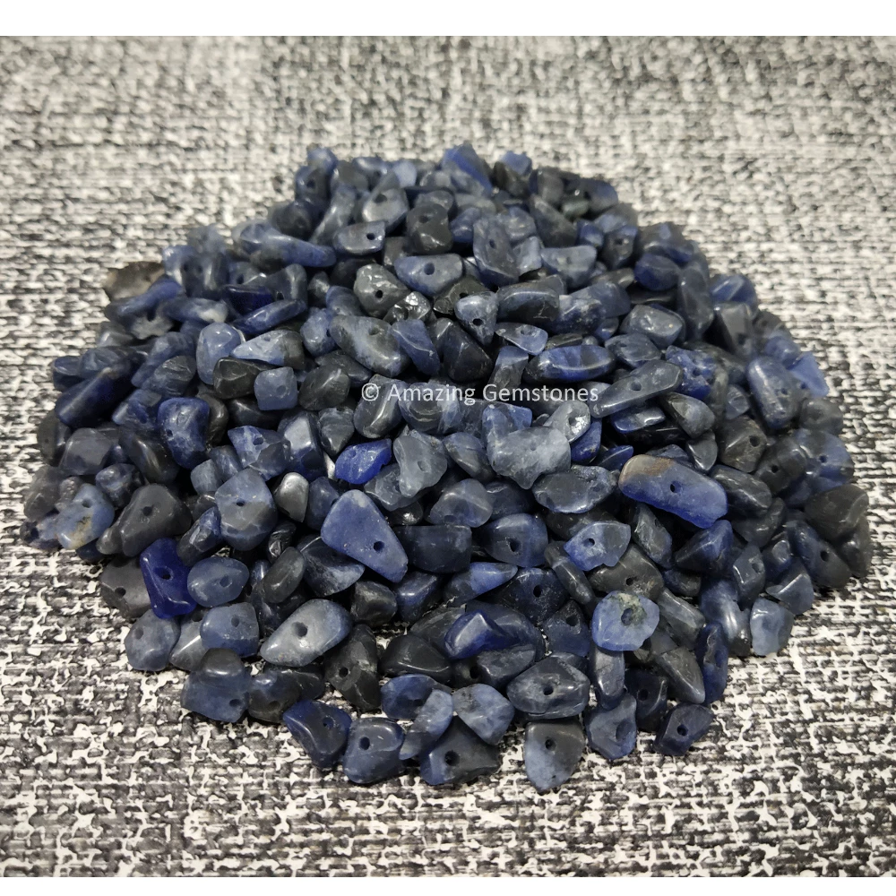 Sodalite Chips - Pre Drilled
