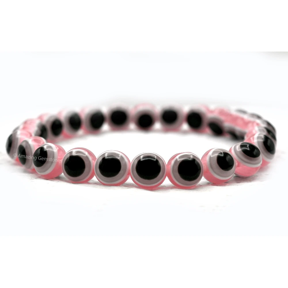 Pink Evil Eye Bracelet
