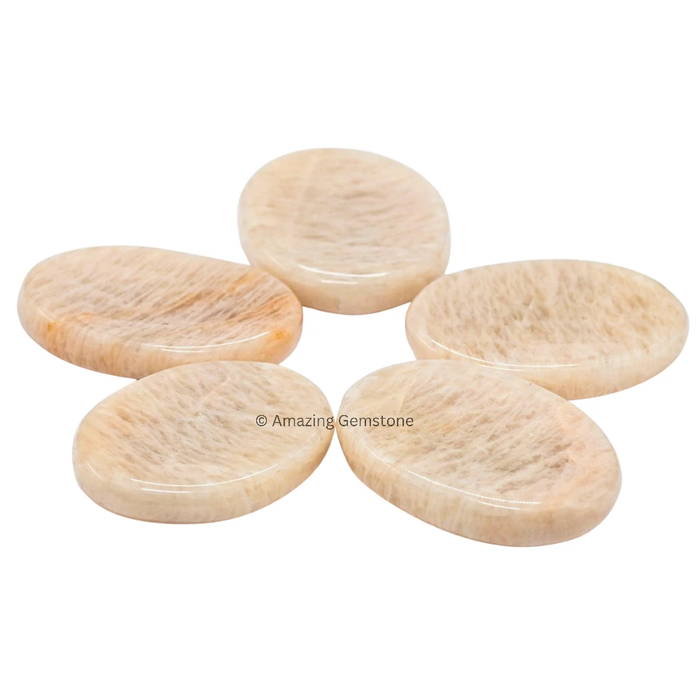 Cream Moonstone Worry Stone