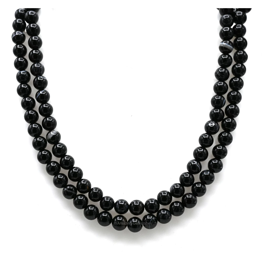 Black Hakik Mala (Without Knot)