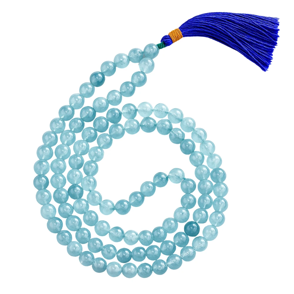 Aquamarine Mala (Without Knot)