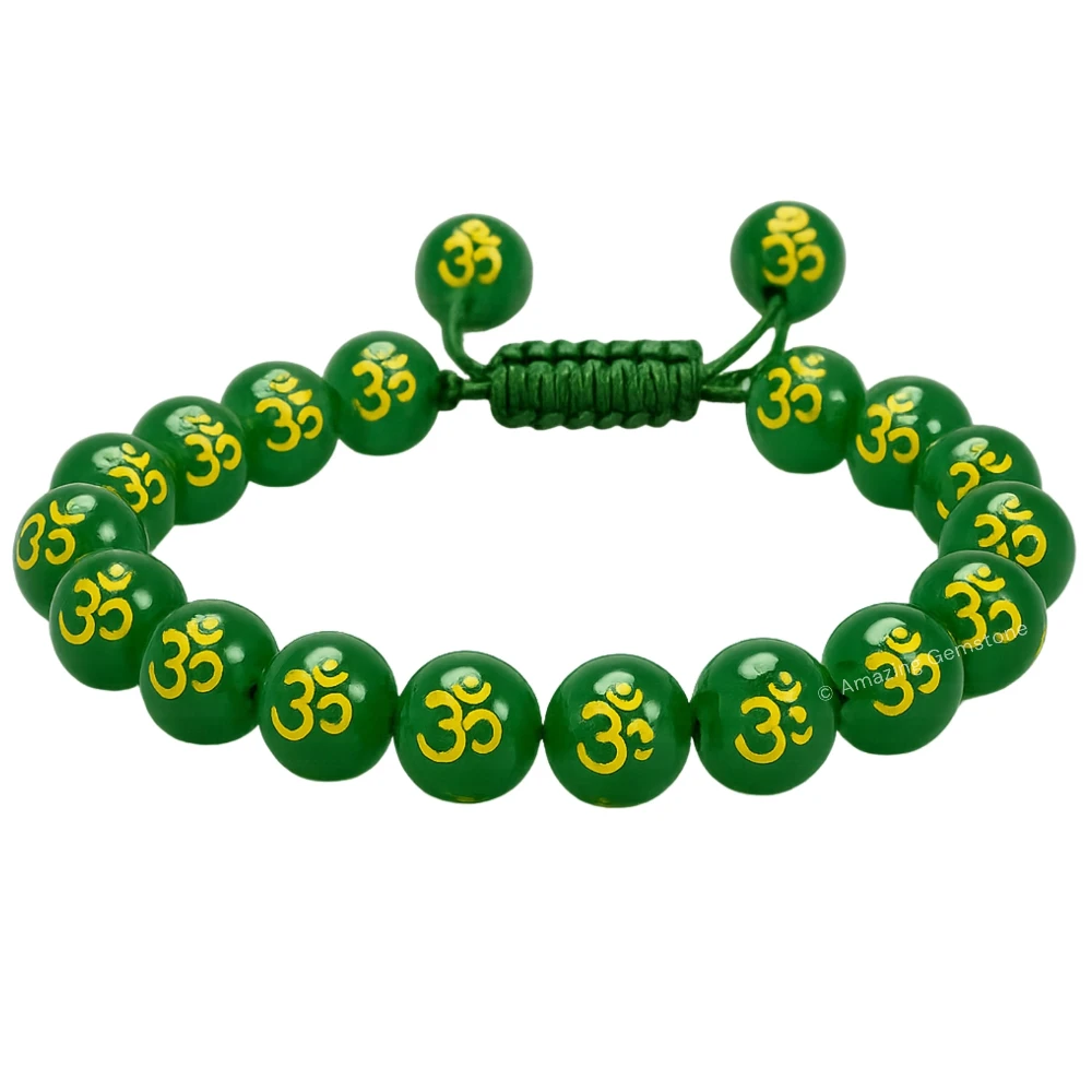 Green Agate OM Bracelet (Adjustable)
