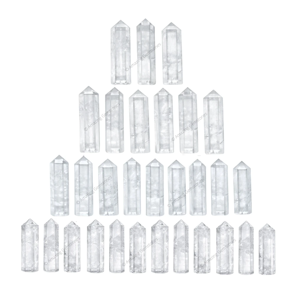 Clear Quartz Pencil Points (Set of 3)