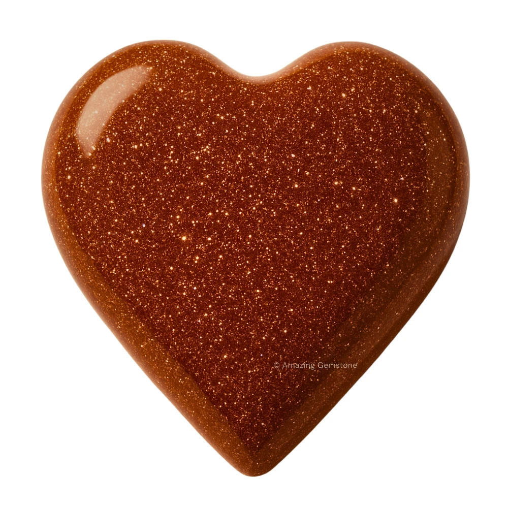 Red Goldstone Heart