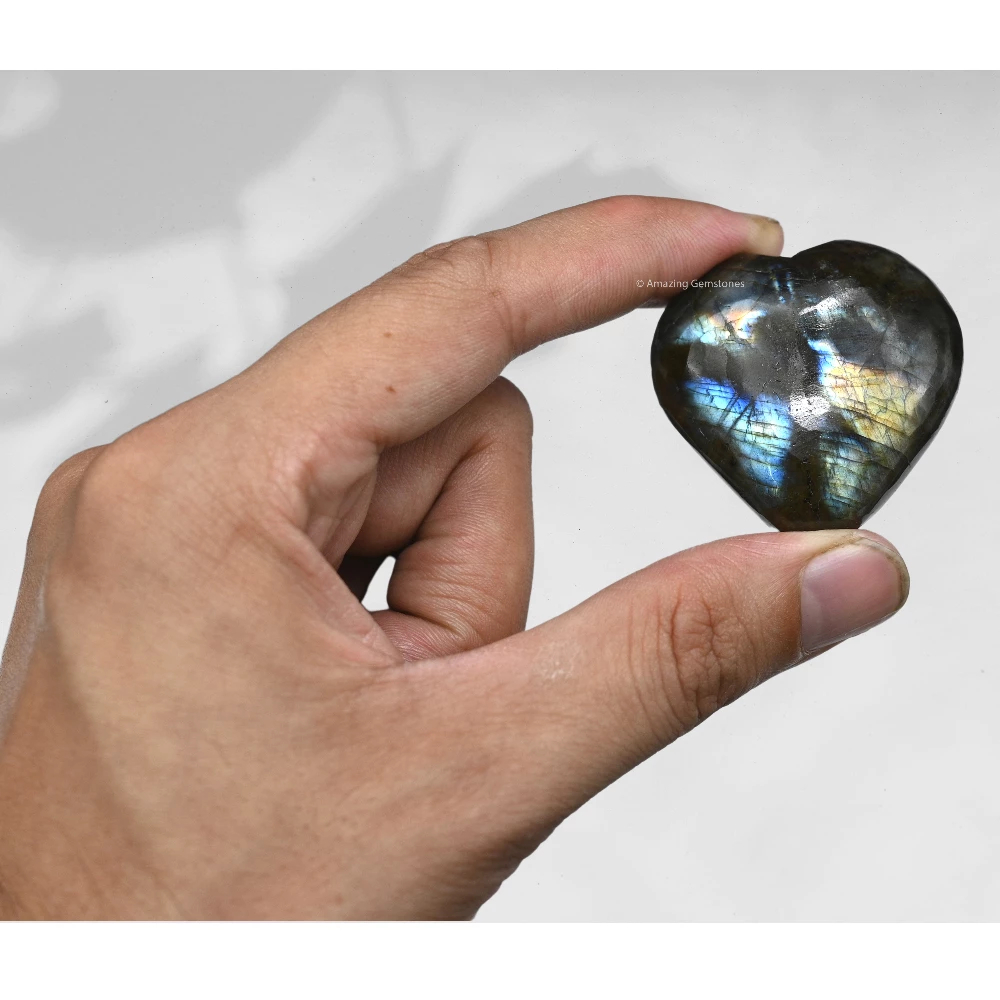 Labradorite Heart