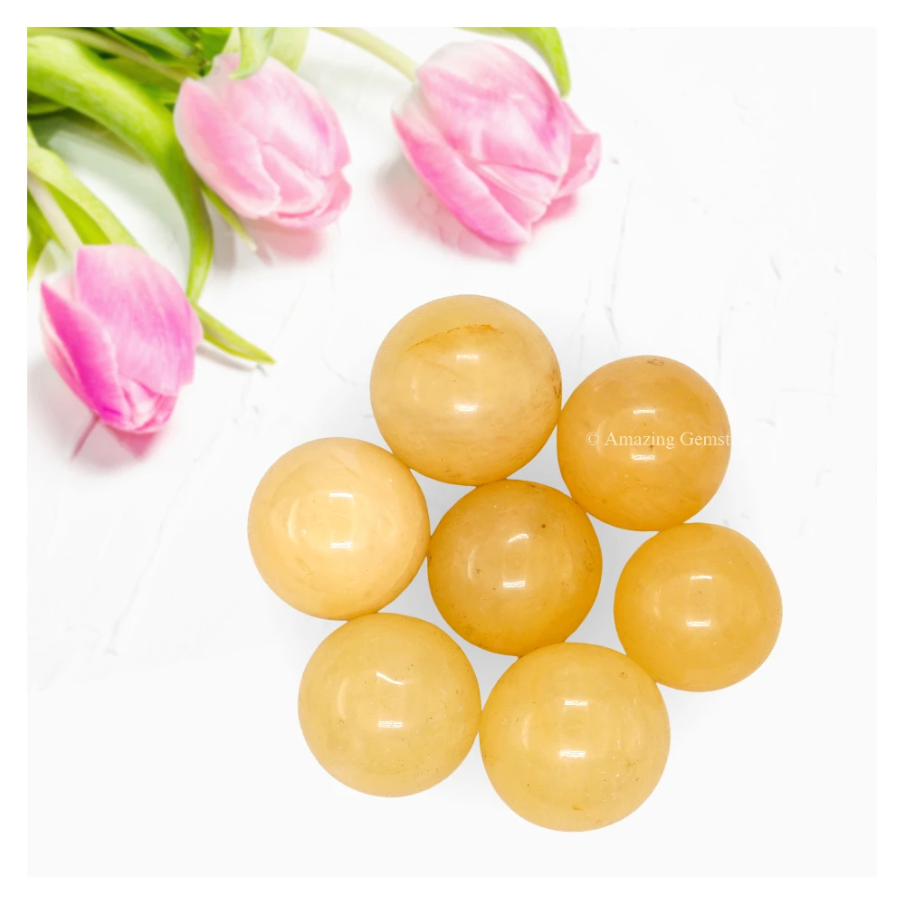Yellow Calcite Sphere (1 Inch)