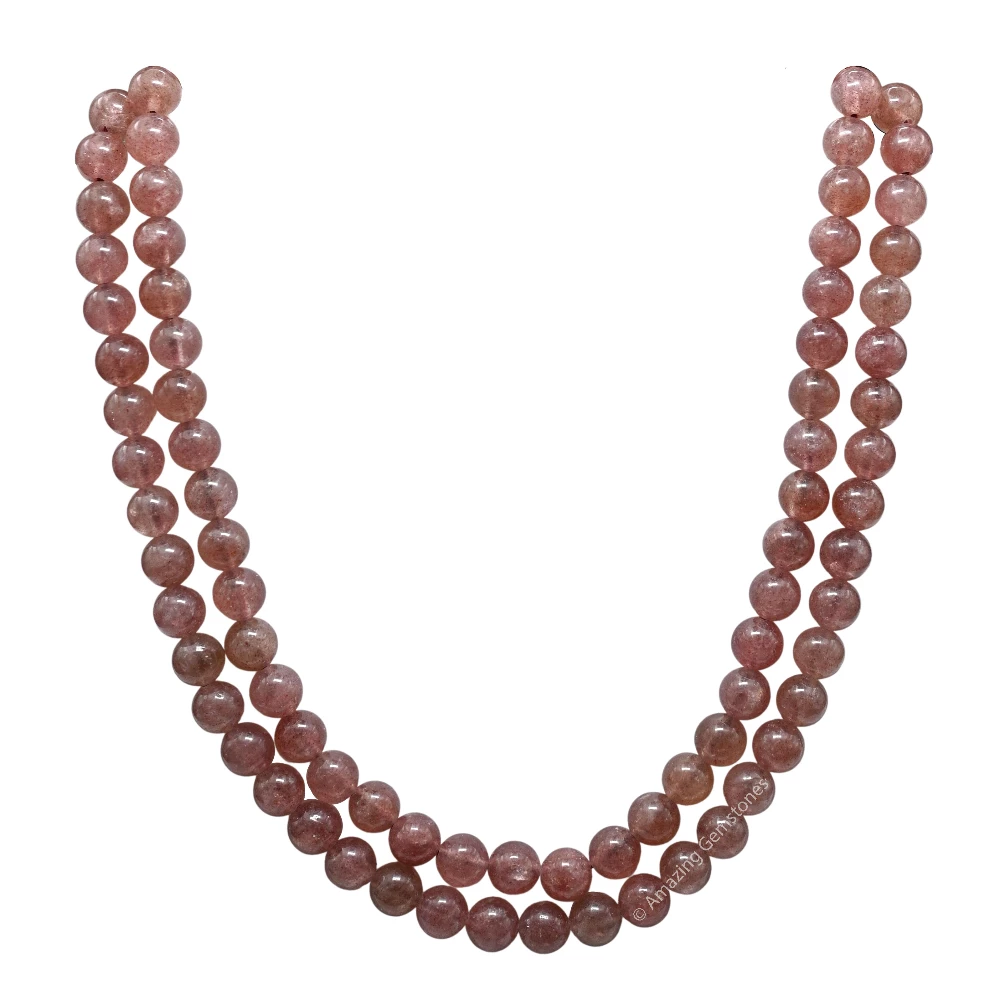Strawberry Quartz Mala (Without Knot)