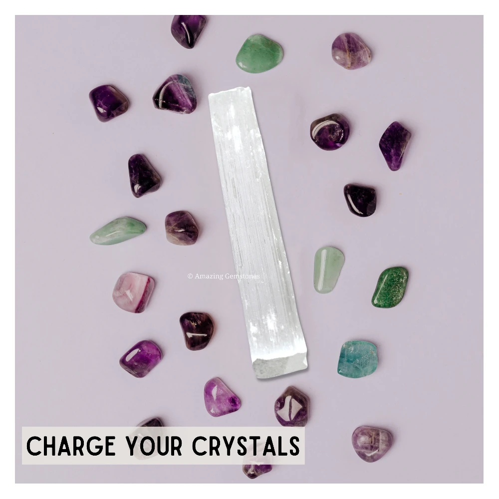 Selenite Charging Stick for Crystals - 8 Inch