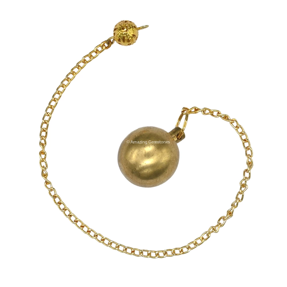 Copper Metal Pendulum - Gold Openable Ball (MP97)