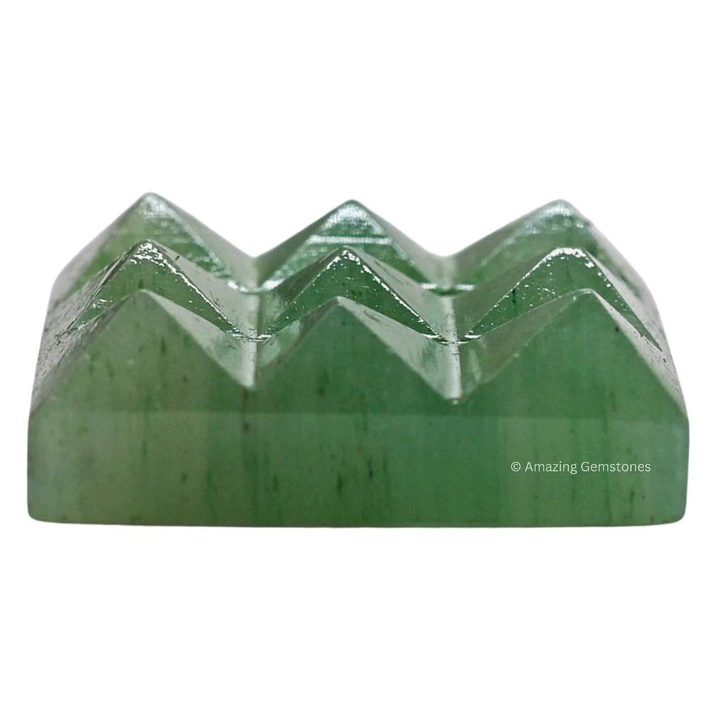 Green Aventurine 9 Pyramid Plate