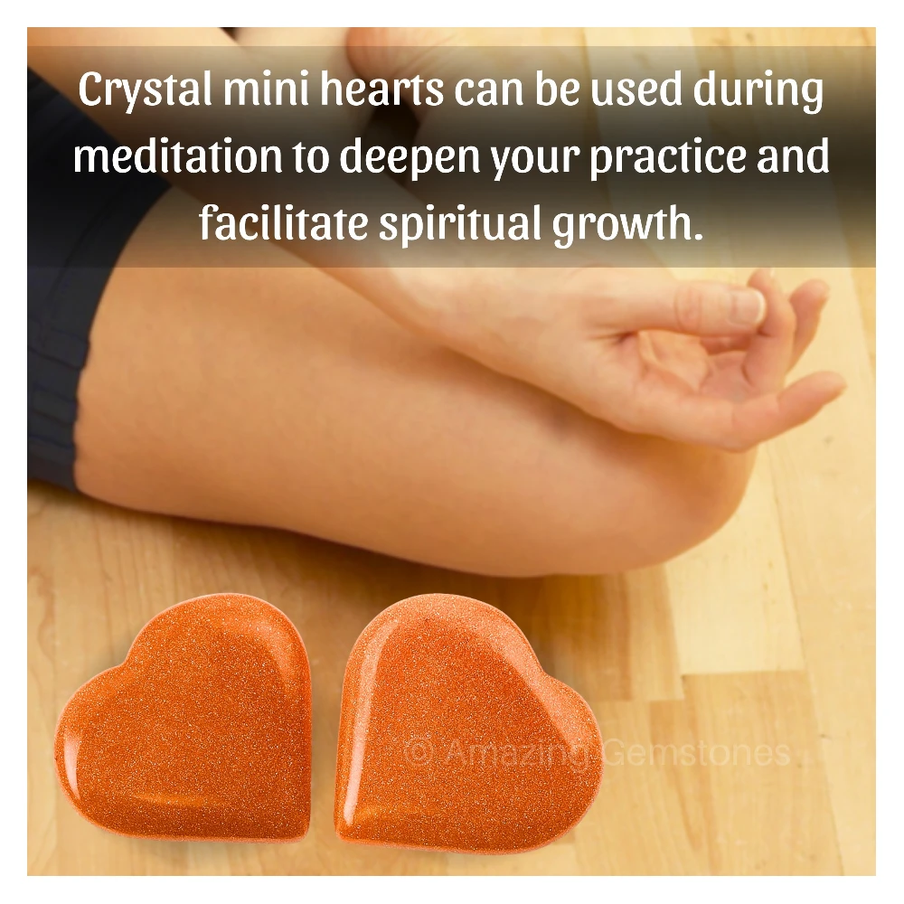 Red Goldstone Heart (Pack of 2)