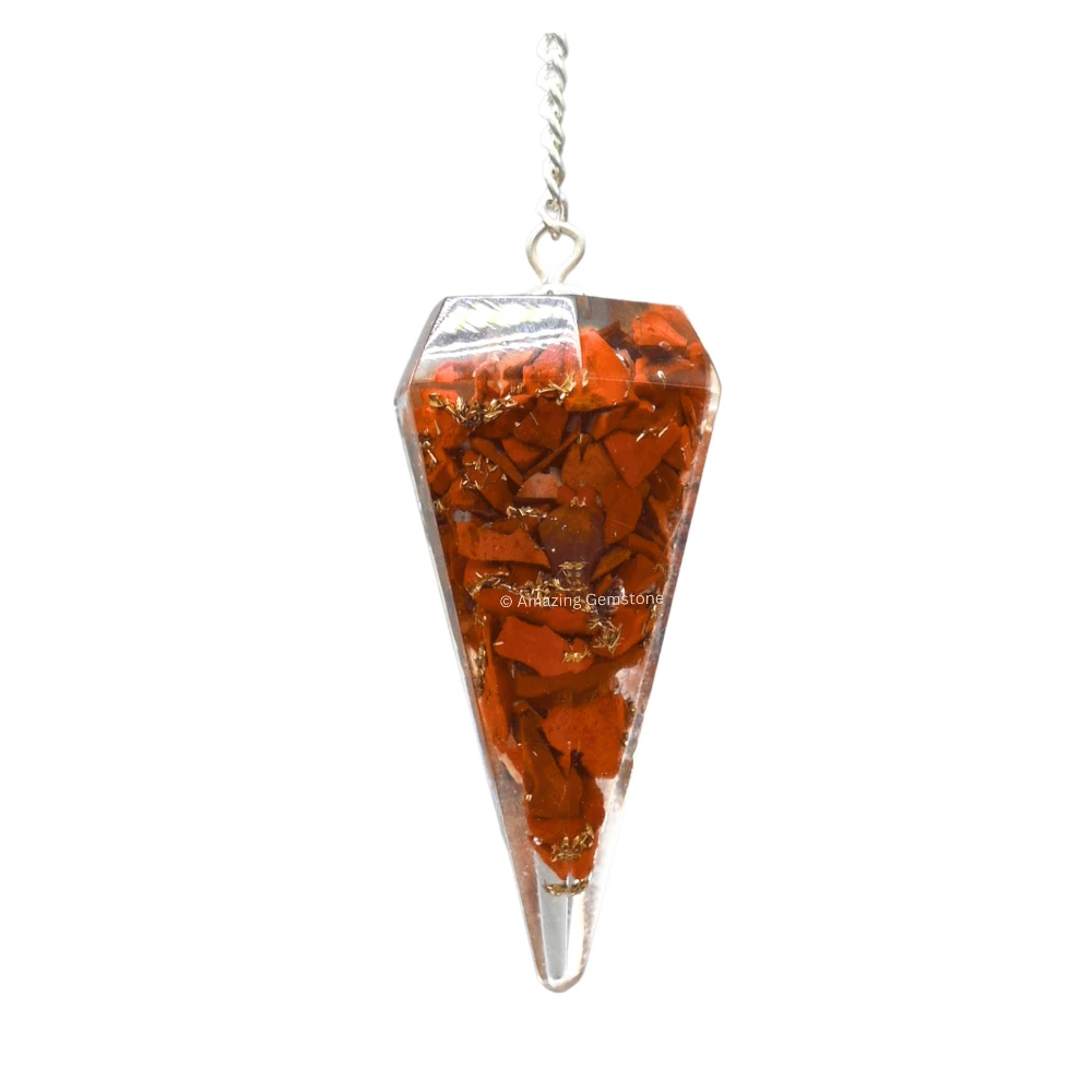 Red Jasper Orgone Pendulum