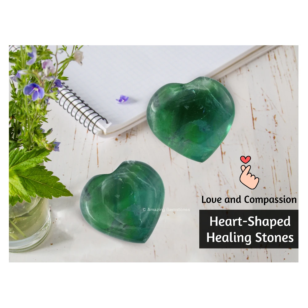 Green Fluorite Heart