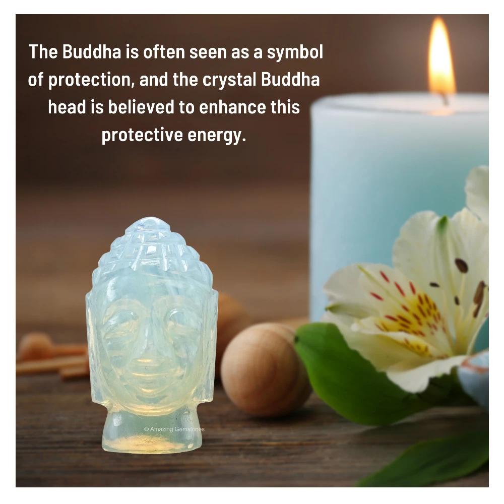 Opalite Buddha Head