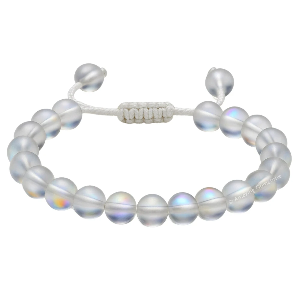 White Rainbow Mermaid Bracelet (Adjustable)
