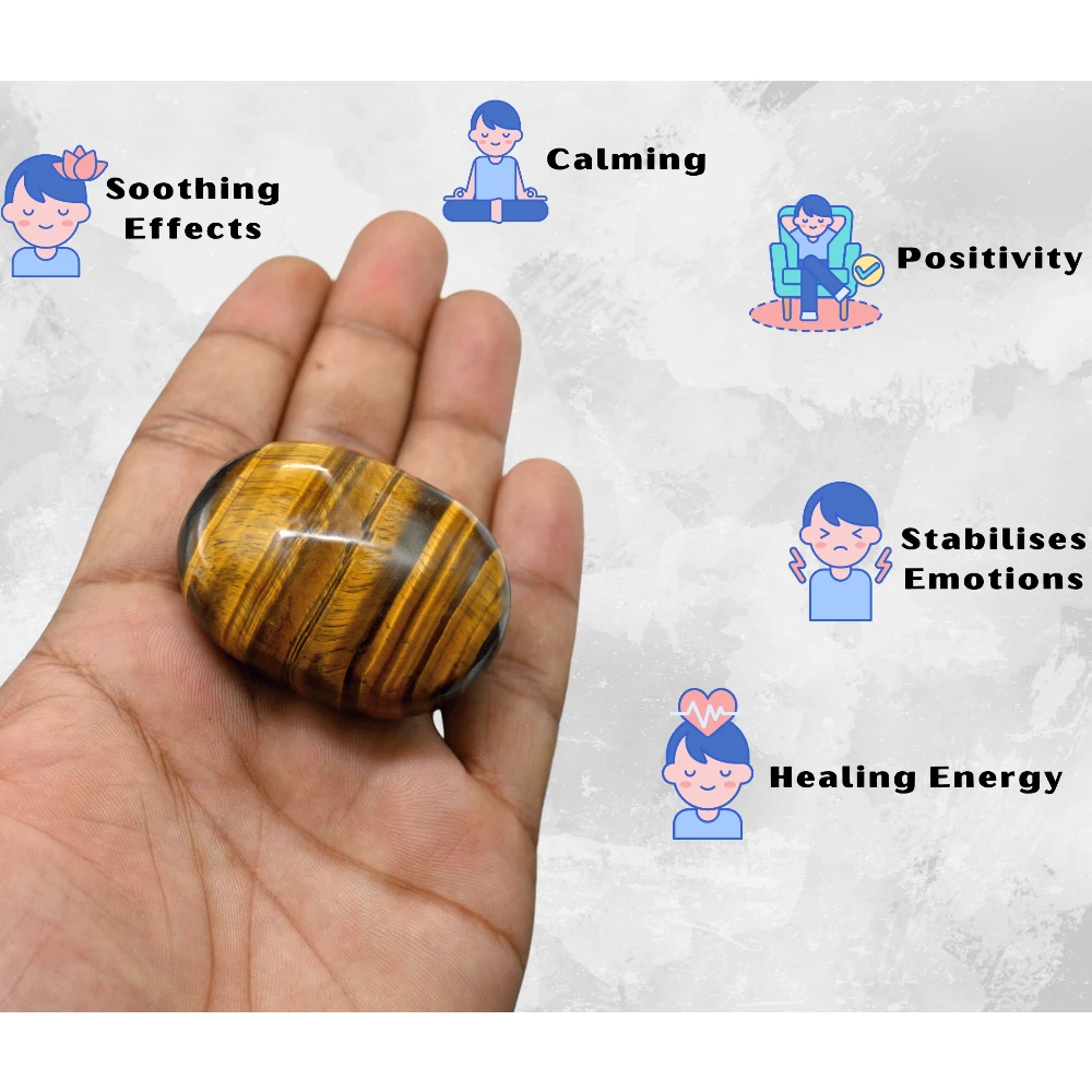 Tiger Eye Palm Stone