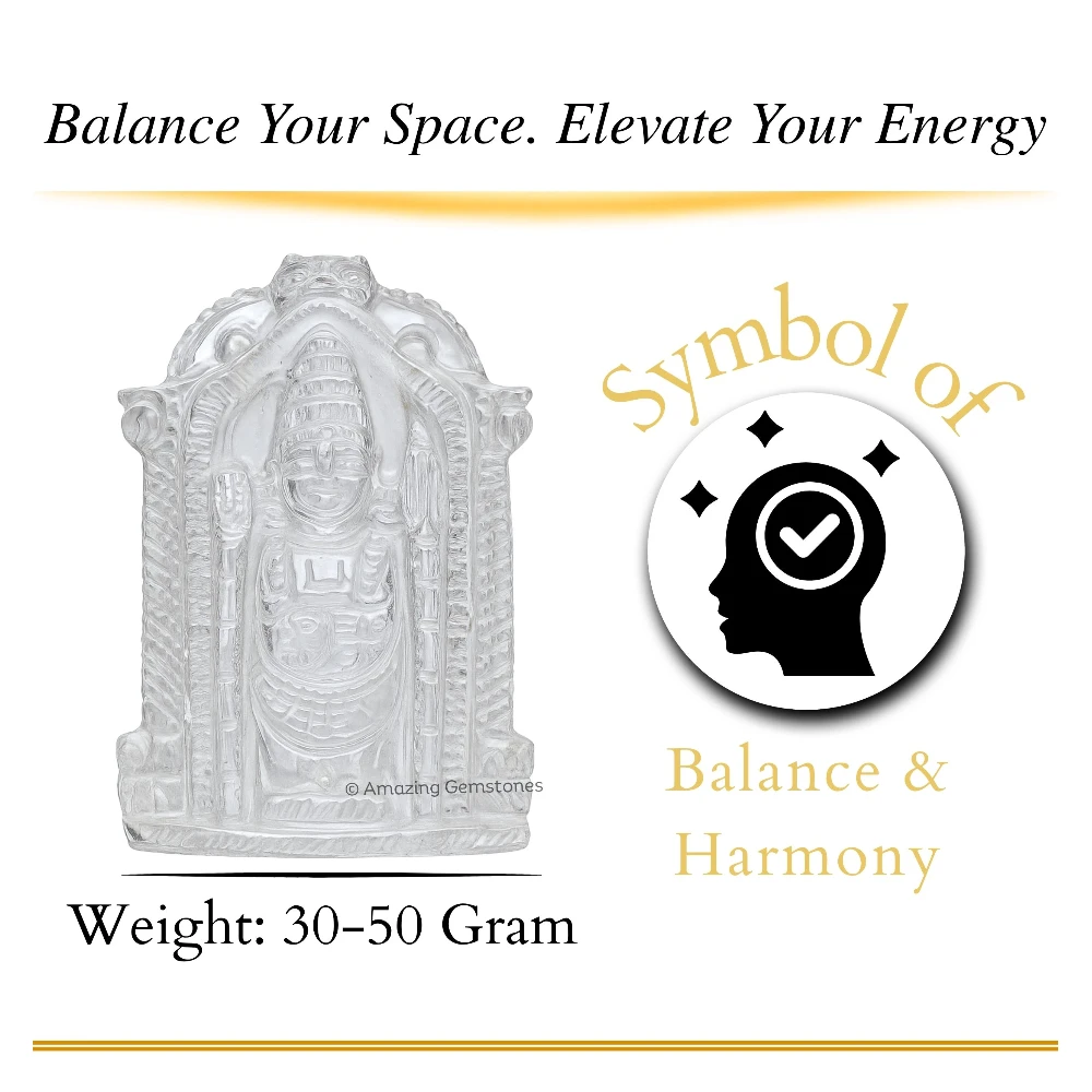 Clear Quartz Balaji (30-50 Gram)