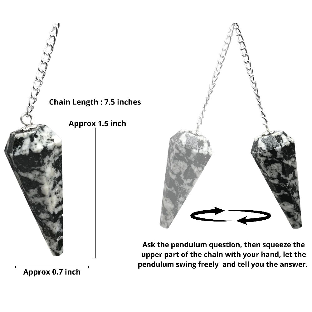 Black and White Tourmaline Pendulum