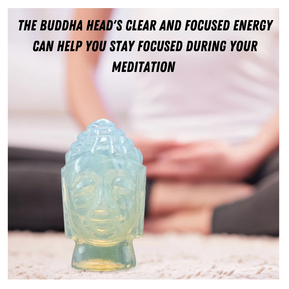Opalite Buddha Head