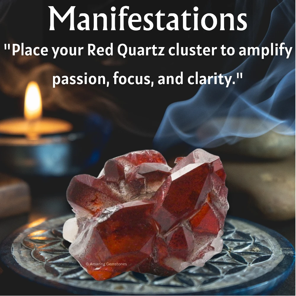 Red Hematoid Quartz Crystal Mineral Specimen (Medium)
