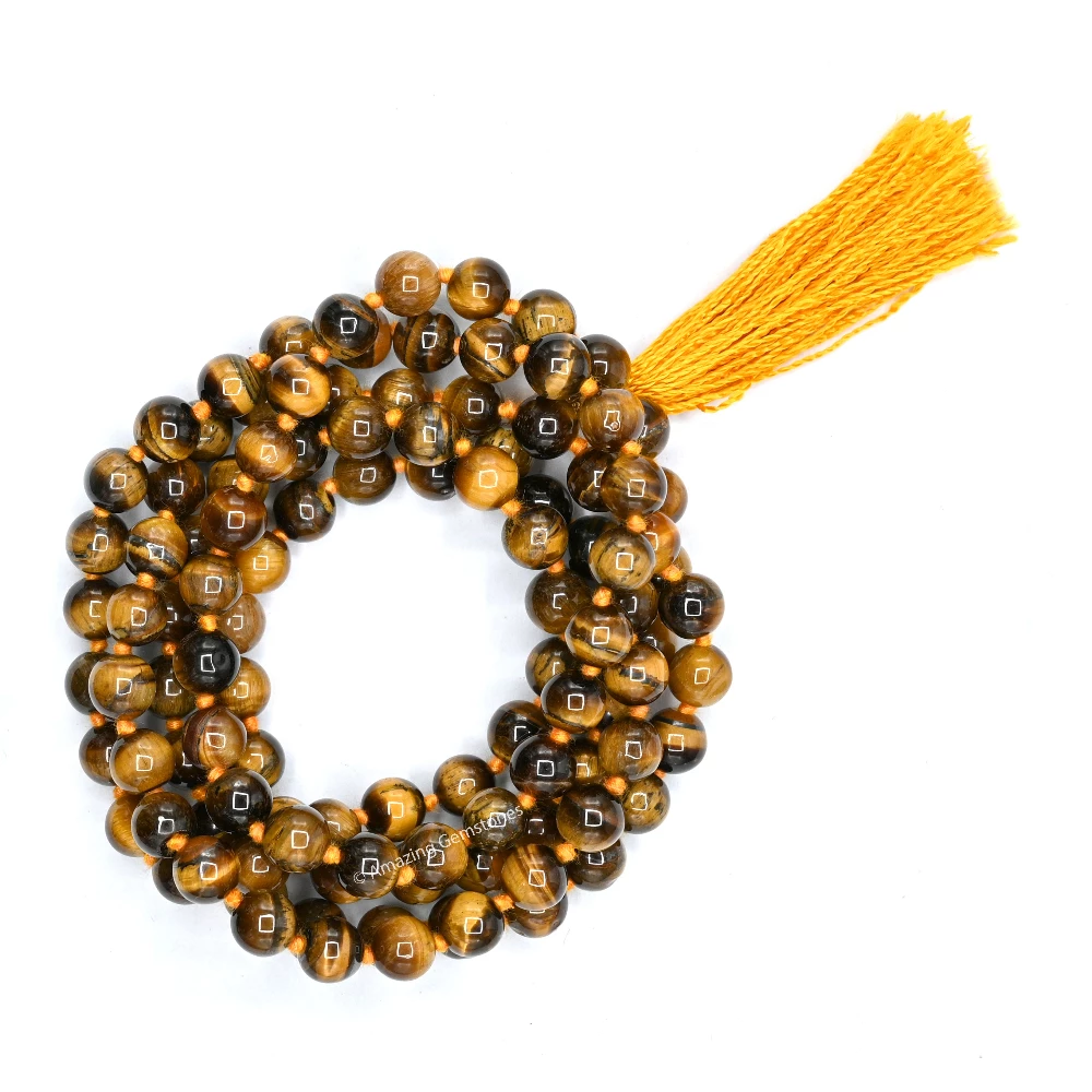 Tiger Eye Japa Mala (Hand Knotted)