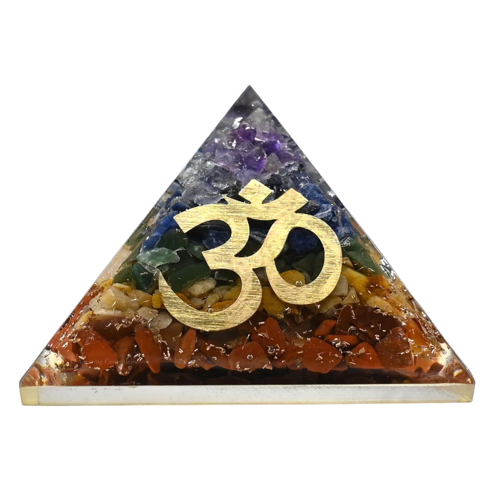 Natural Chakra Orgone Pyramid - Big OM