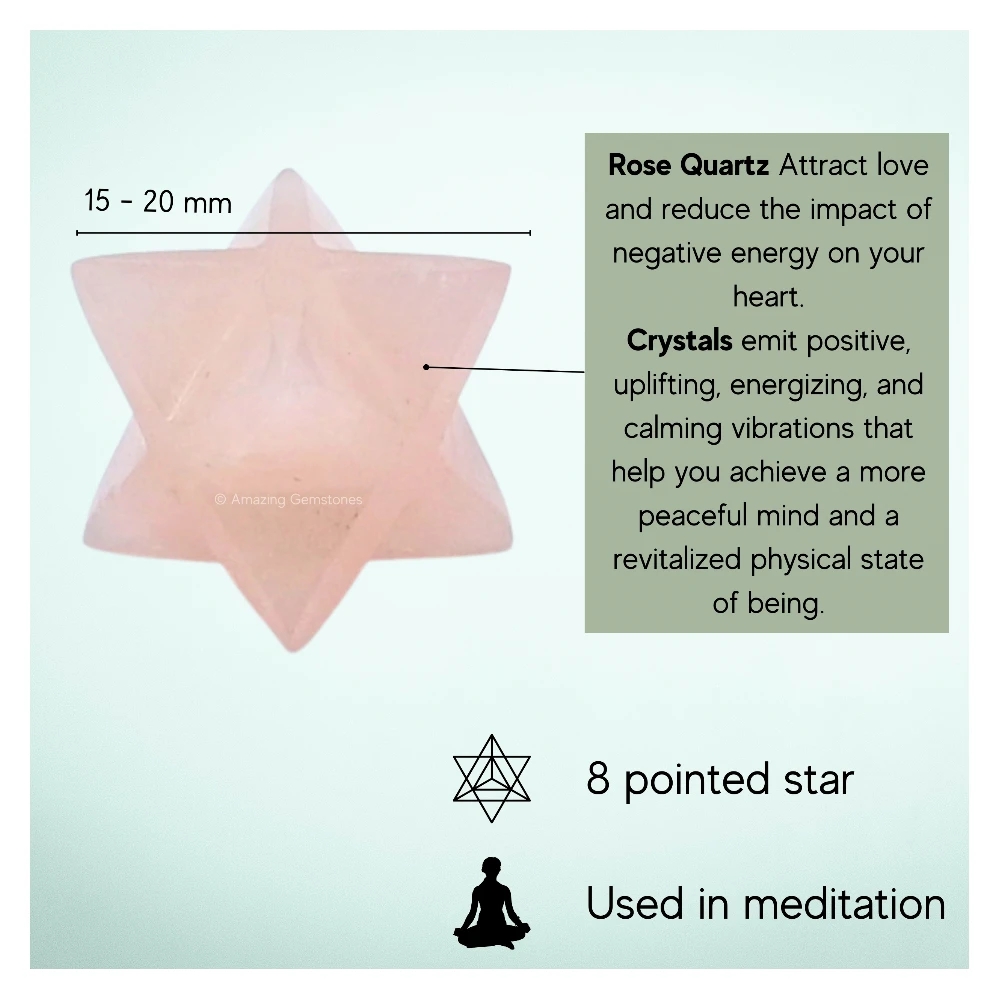 Rose Quartz Merkaba (15-20 mm)