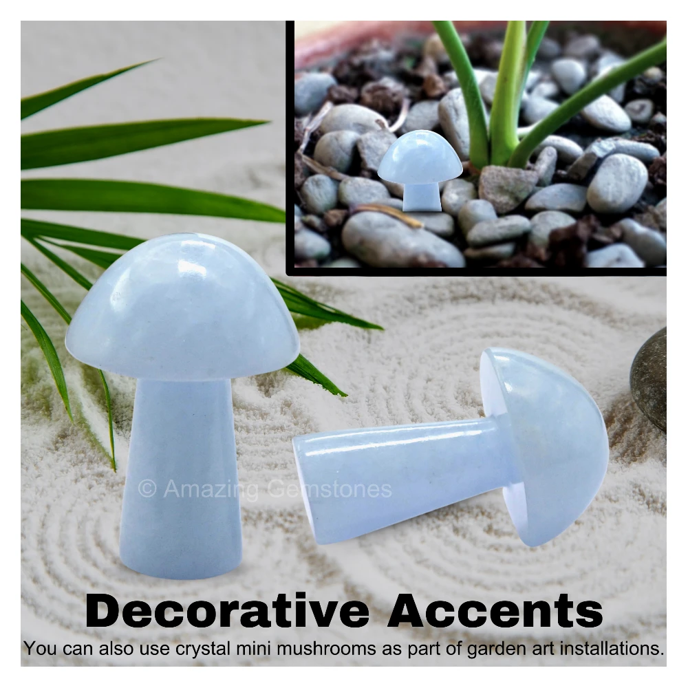 Blue Calcite Crystal Mushroom