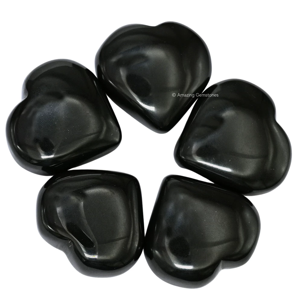 Black Agate Heart