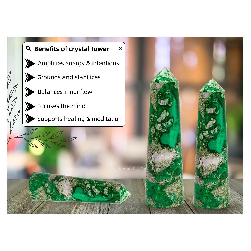 Variscite Tower (2" to 3" inch)