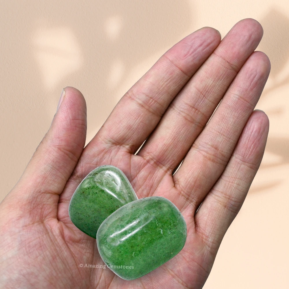 Tumbled Green Strawberry Quartz Stone Crystals (1000+ Carats)