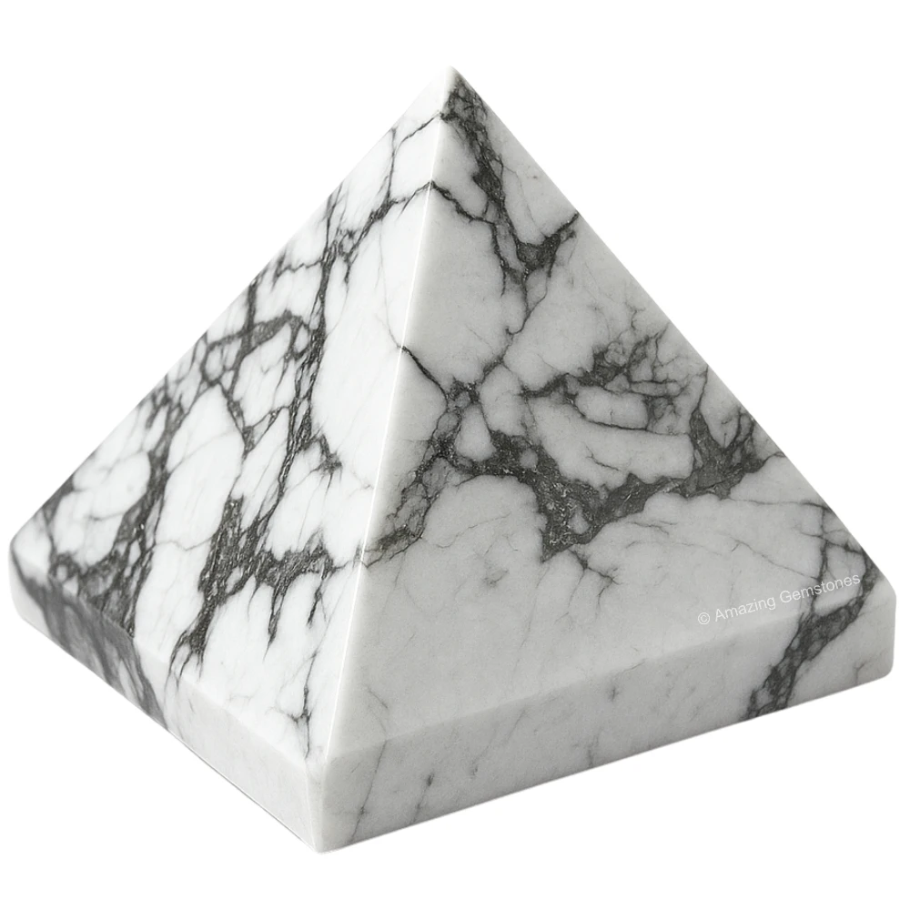 Howlite Pyramid (2 inch)