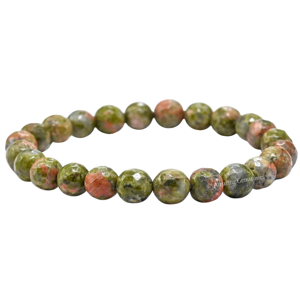 Unakite Bracelet (Faceted-Stretchable)