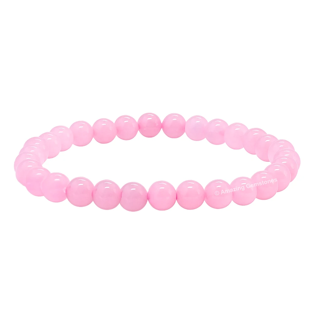 Rose Quartz Healing Crystal Bracelets - 6mm Beads