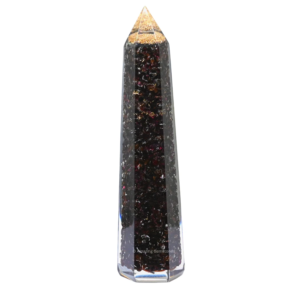 Garnet Orgone Tower (4.5 Inch)