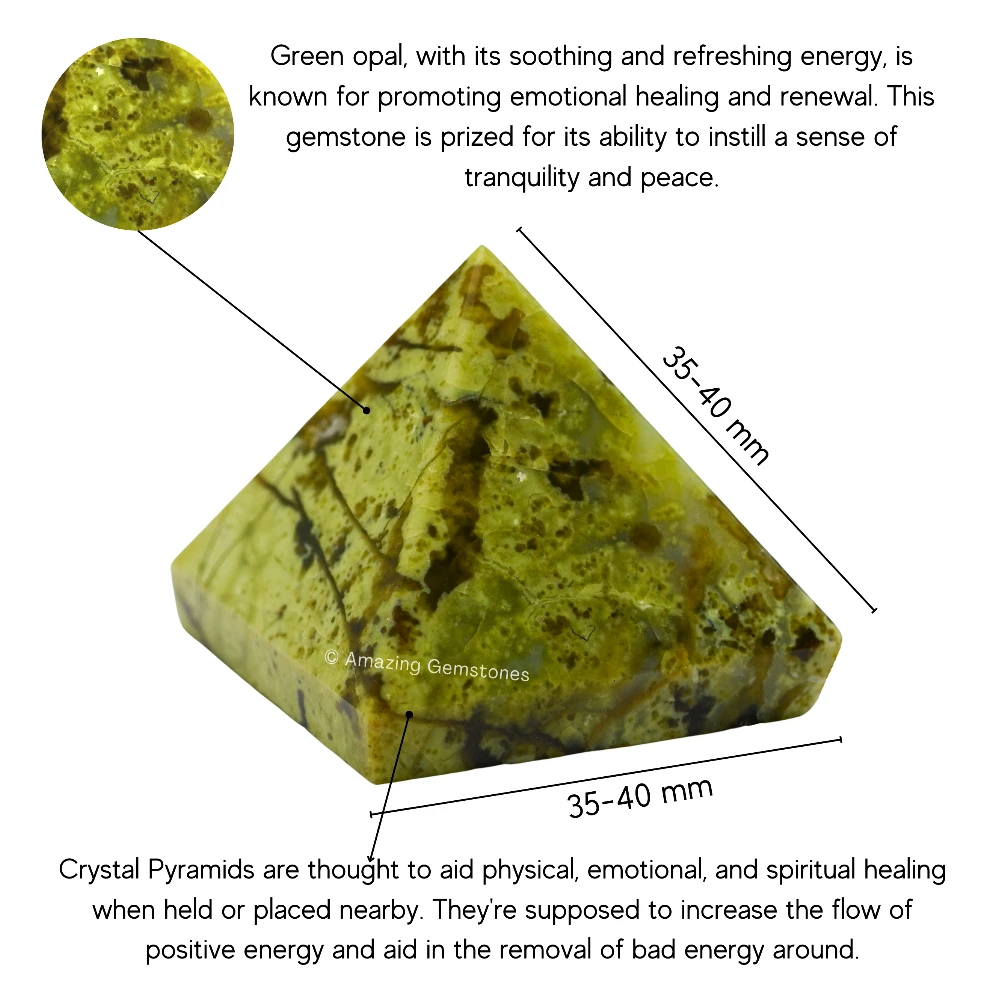 Green Opal Pyramid (1.5 Inch)