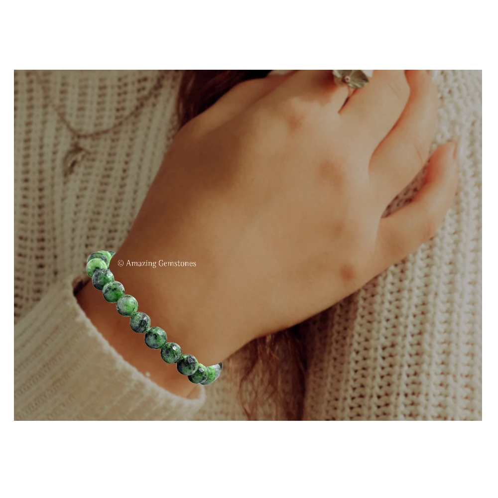 Ruby Zoisite Bracelet (Faceted-Stretchable)