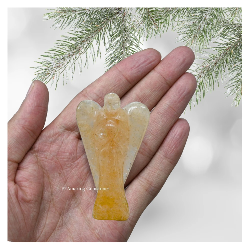 Yellow Aventurine Angel Figurine (3 Inch)