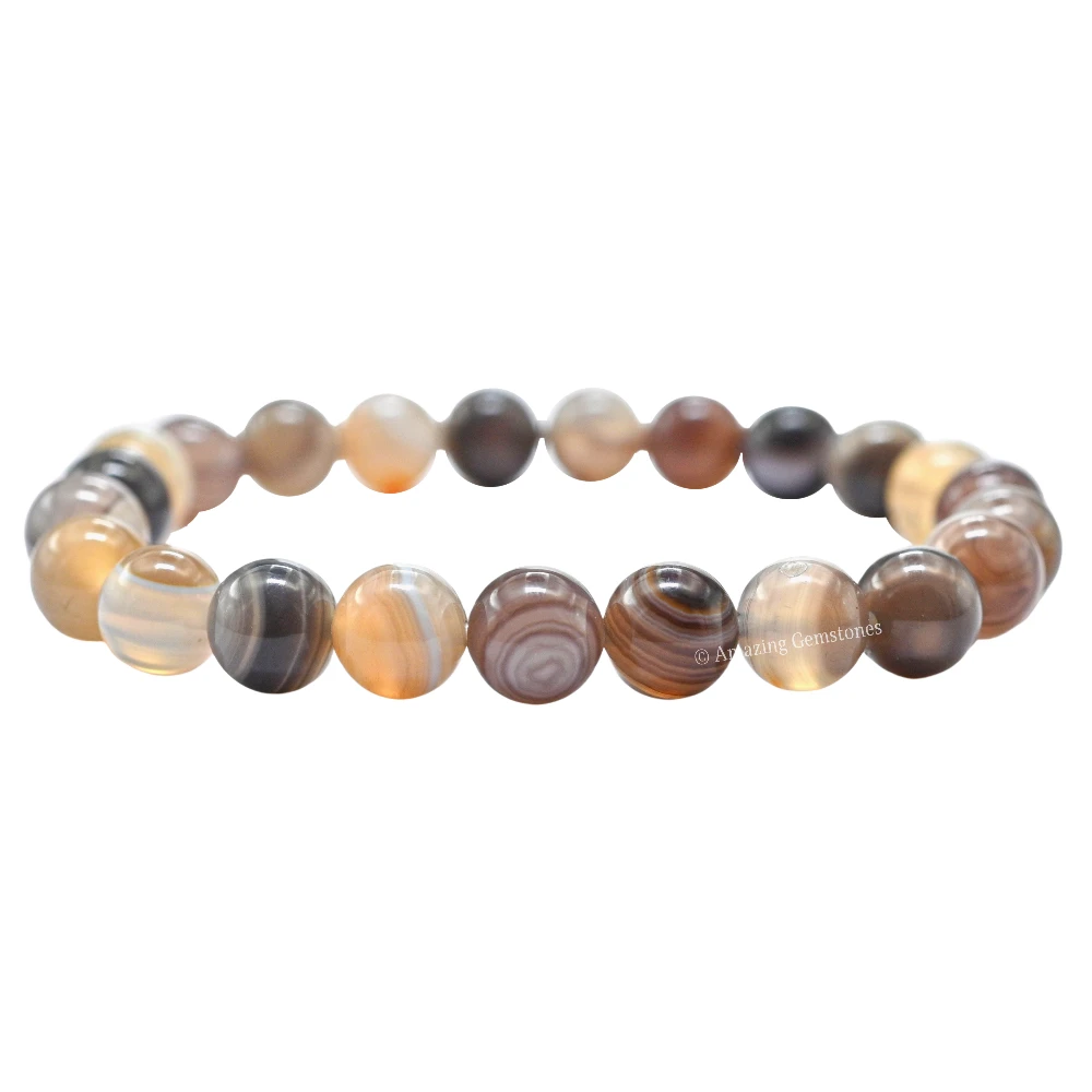 Botswana Agate Bracelet (Strechable)