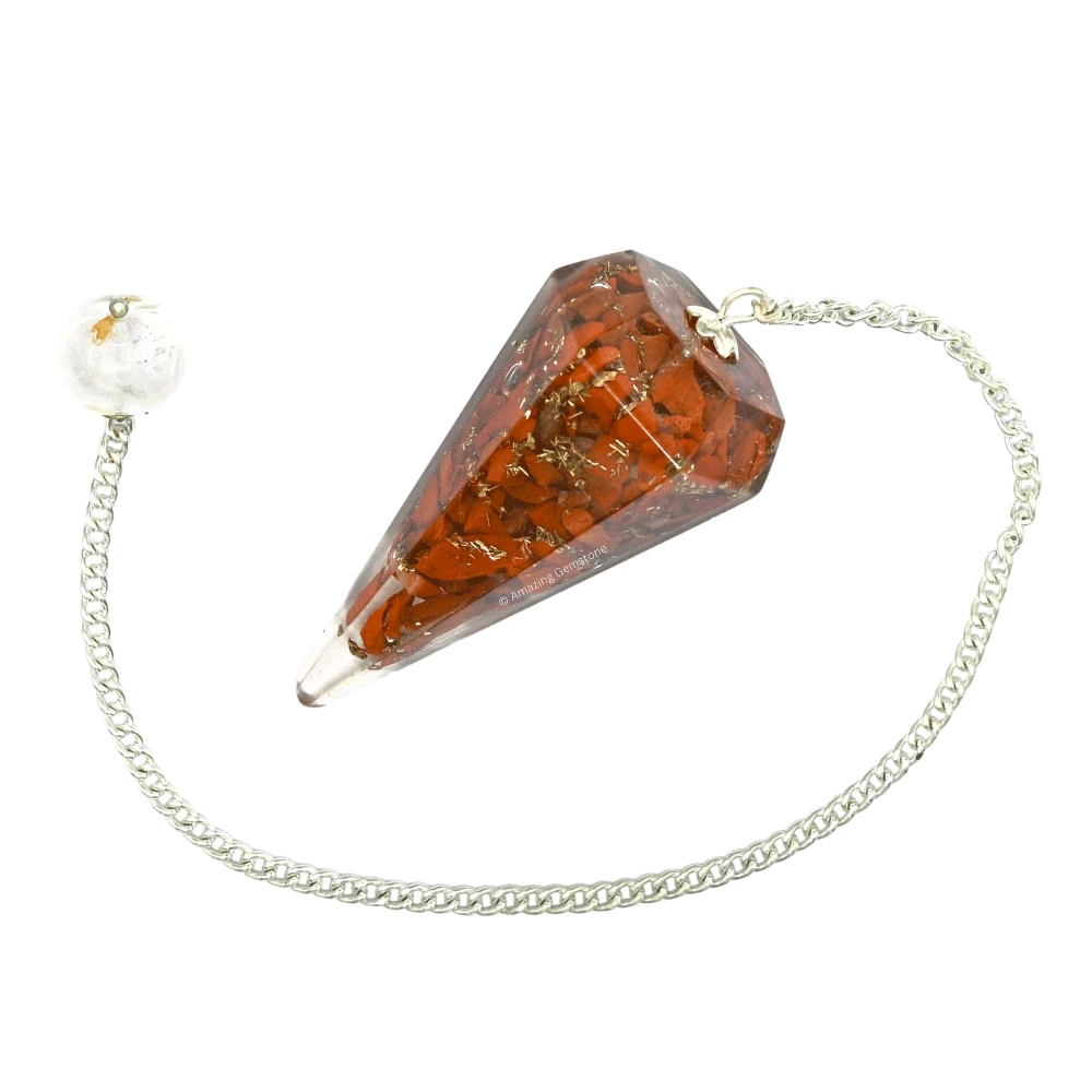 Red Jasper Orgone Pendulum