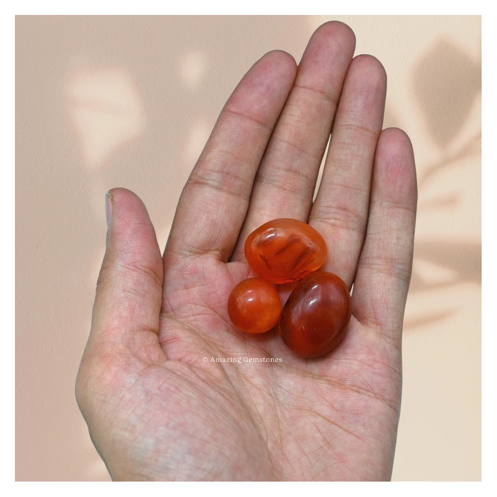 Tumbled Carnelian Crystals Stones (1 oz)