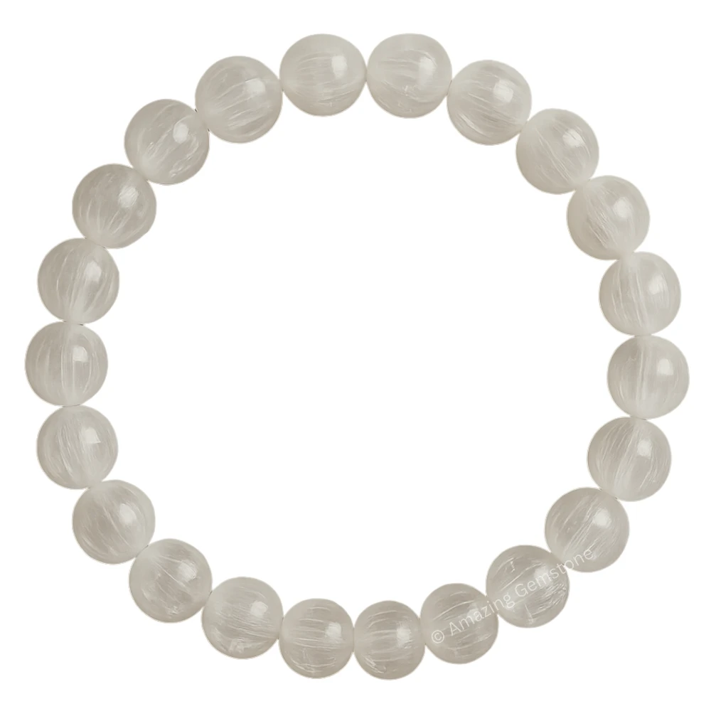 White Moonstone Bracelet (Strechable)