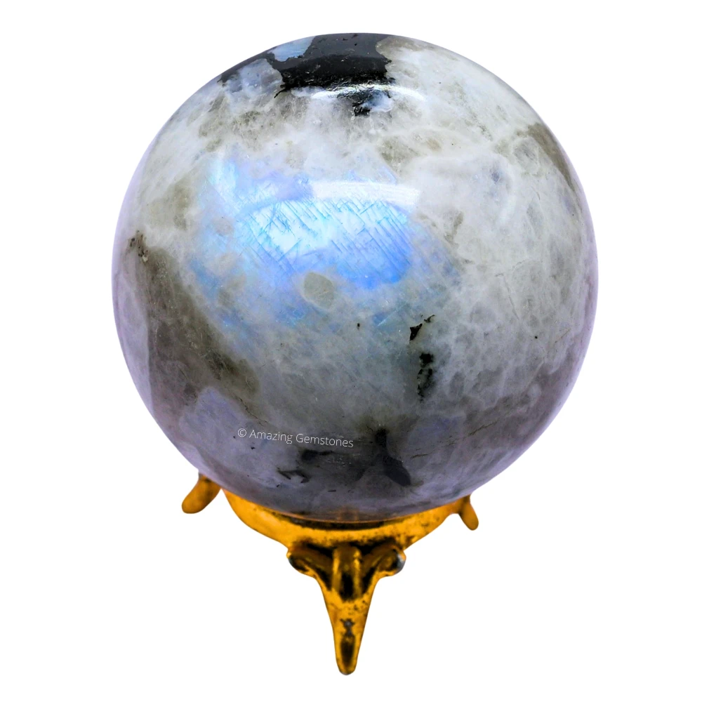 Large Rainbow Moonstone Sphere (2.5 Inch)