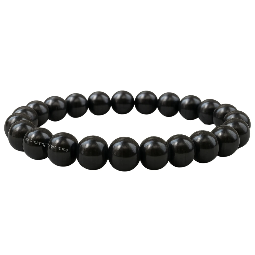 Black Obsidian Bracelet (Stretchable)