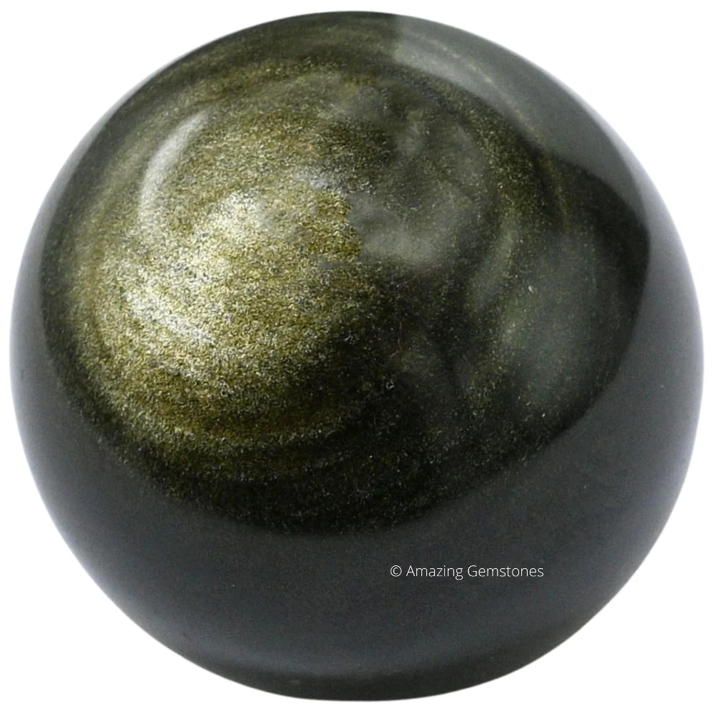 Golden Sheen Obsidian Sphere