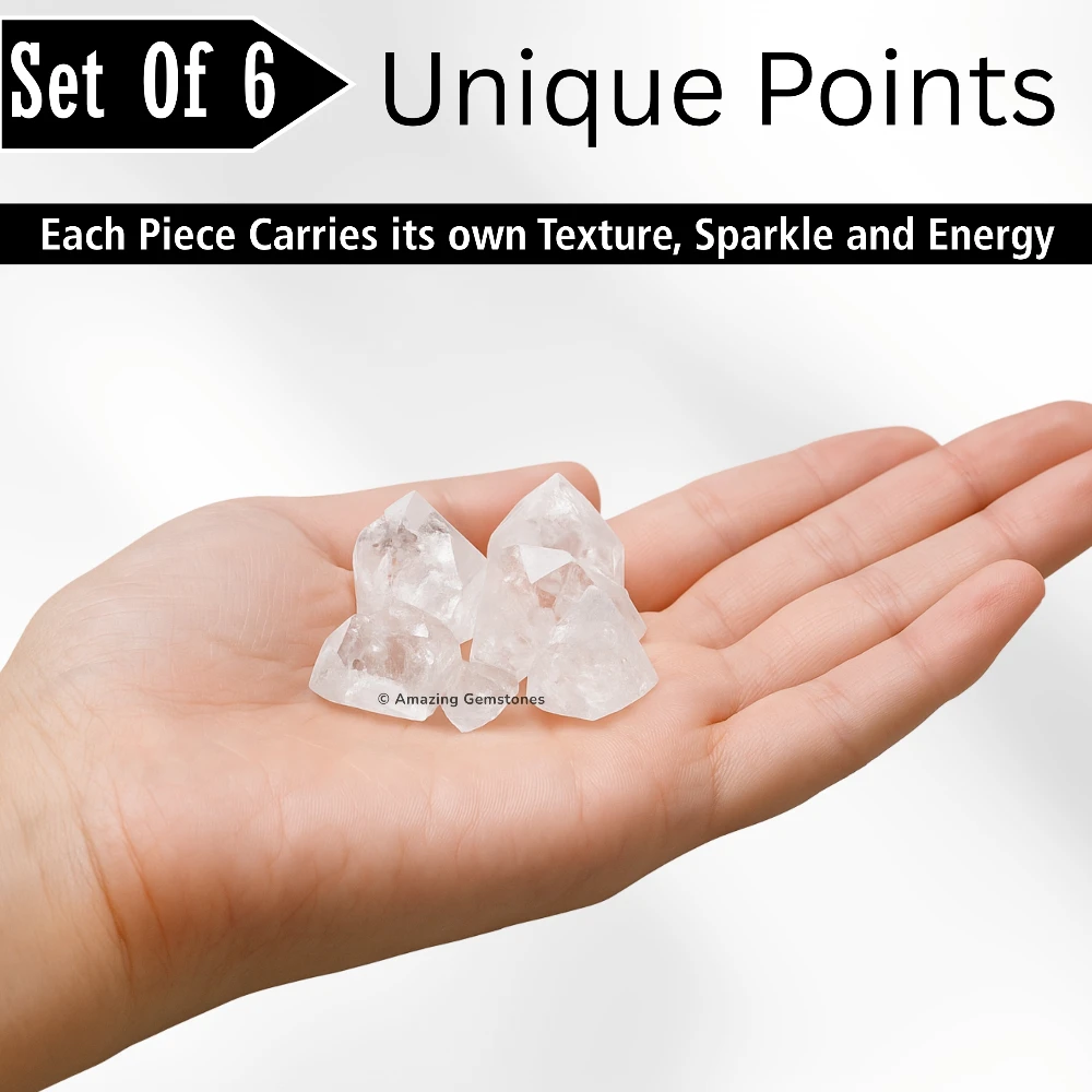 Apophyllite Points Crystal Mineral Specimen (Small - Set of 6)