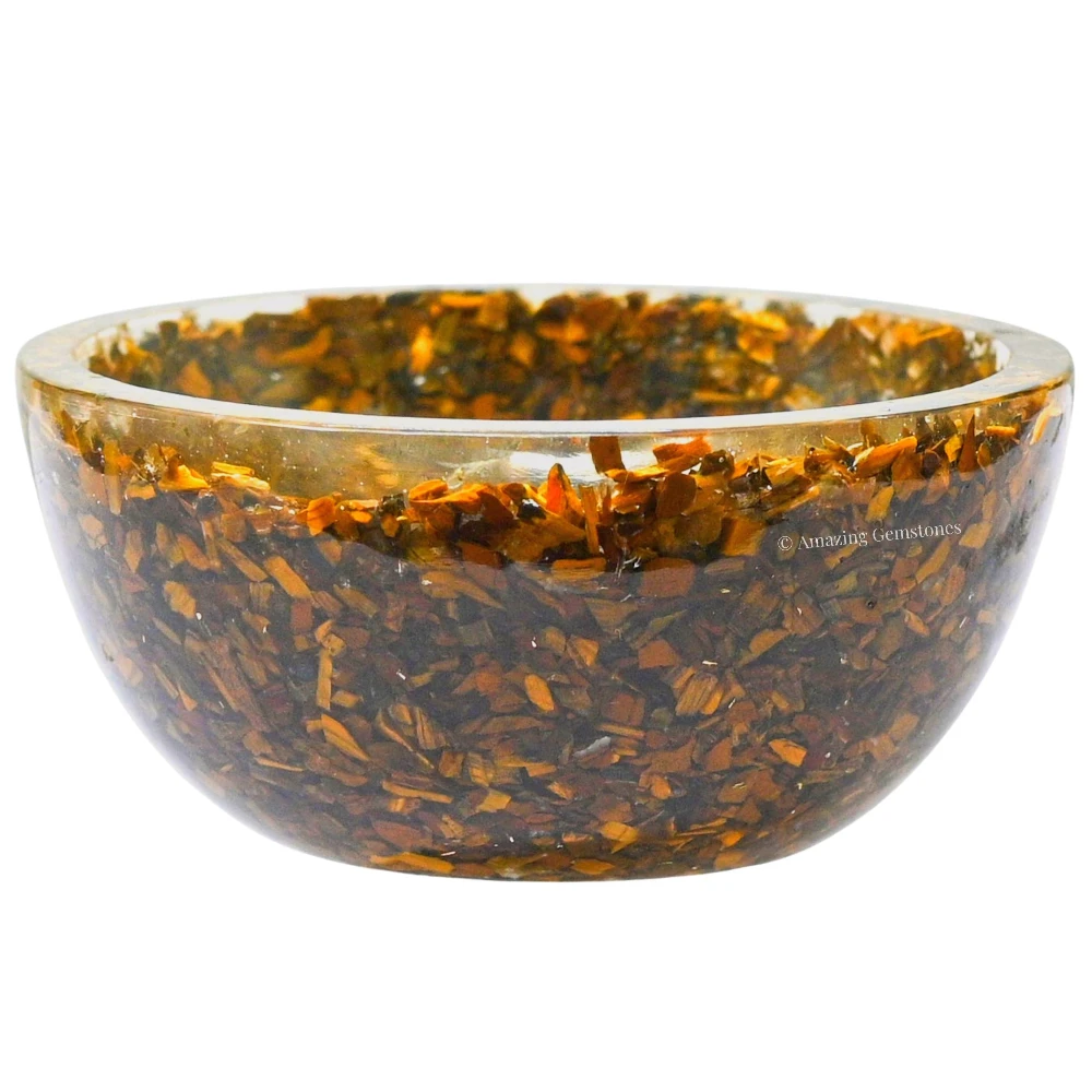 Tiger Eye Crystal Orgone Bowl (3 Inch)
